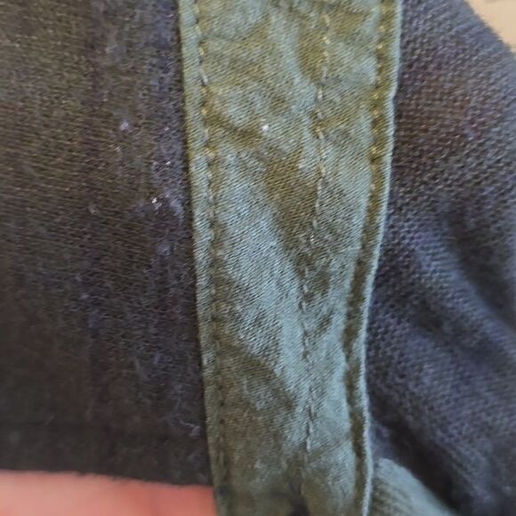 Billy Reid Men's S green/ Black stripes Polyester/cotton Blend Sweater - Picture 12 of 12